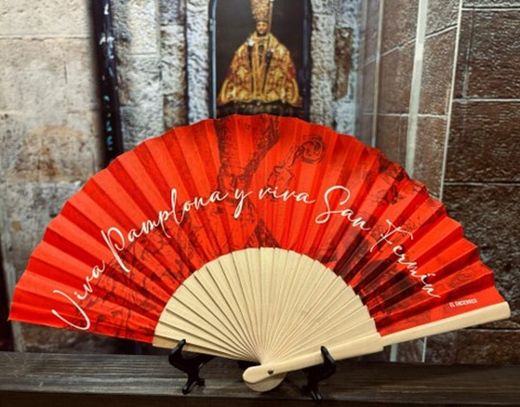 Abanico "viva pamplona y viva san fermin"