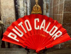 Abanico - "Puto calor" Rojo