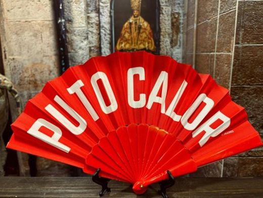 Abanico - "Puto calor" Rojo