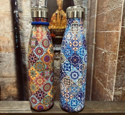 Botella Estampado azulejos