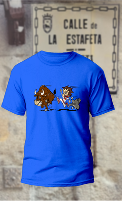 Camiseta corredor niño corriendo detras del toro