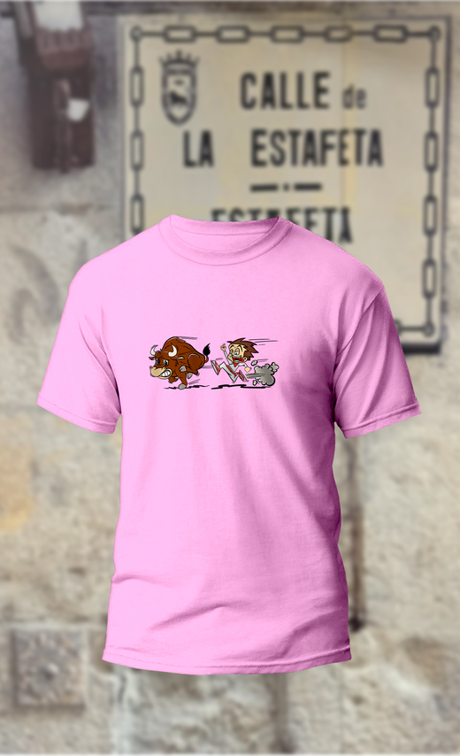 Camiseta corredor niño corriendo detras del toro