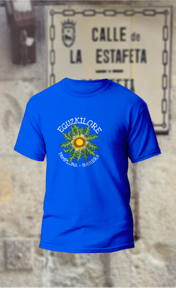 Camiseta eguzkilore con texto Pamplona-Navarra