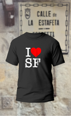 Camiseta I love SF en color negro