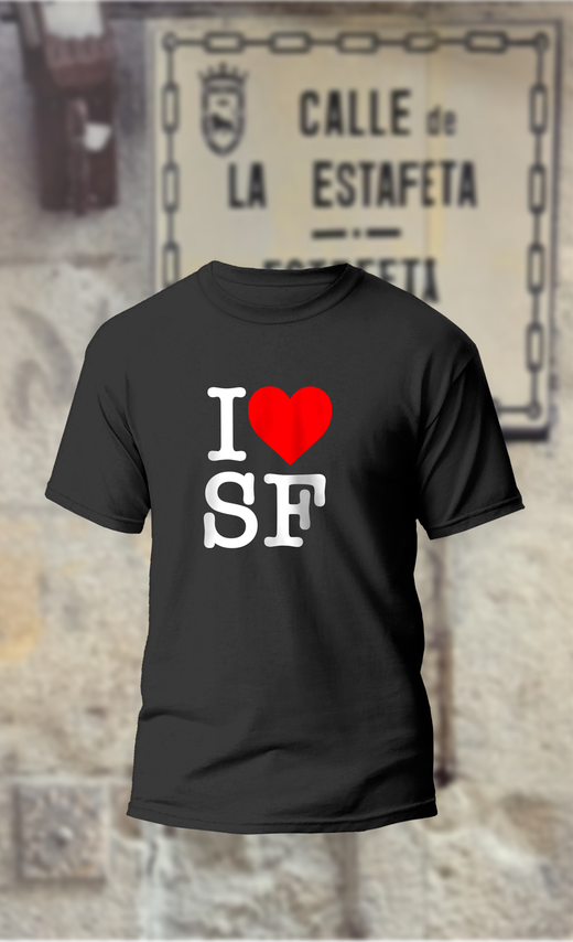 Camiseta I love SF en color negro