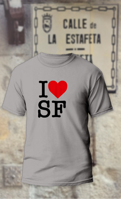 Camiseta I love SF en color negro