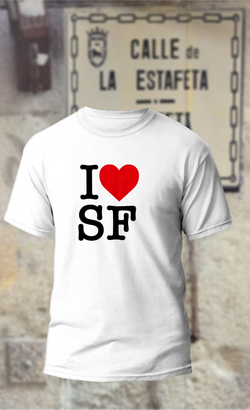 Camiseta I love SF en color negro