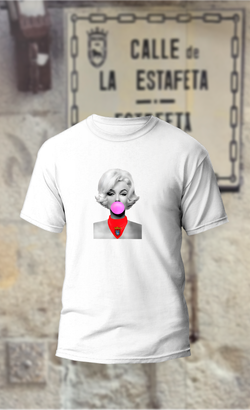 Camiseta Marilyn Monroe con pañuelo San Fermín