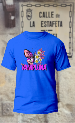 Camiseta mariposa morada Pamplona