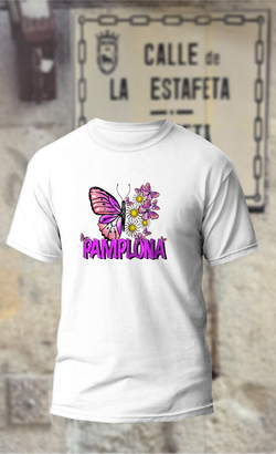 Camiseta mariposa morada