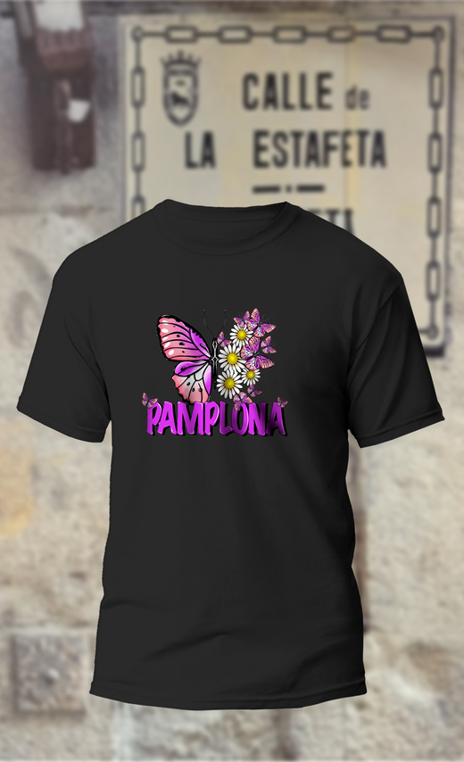 Camiseta mariposa morada