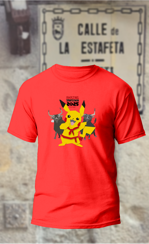 Camiseta Pikachu con toros