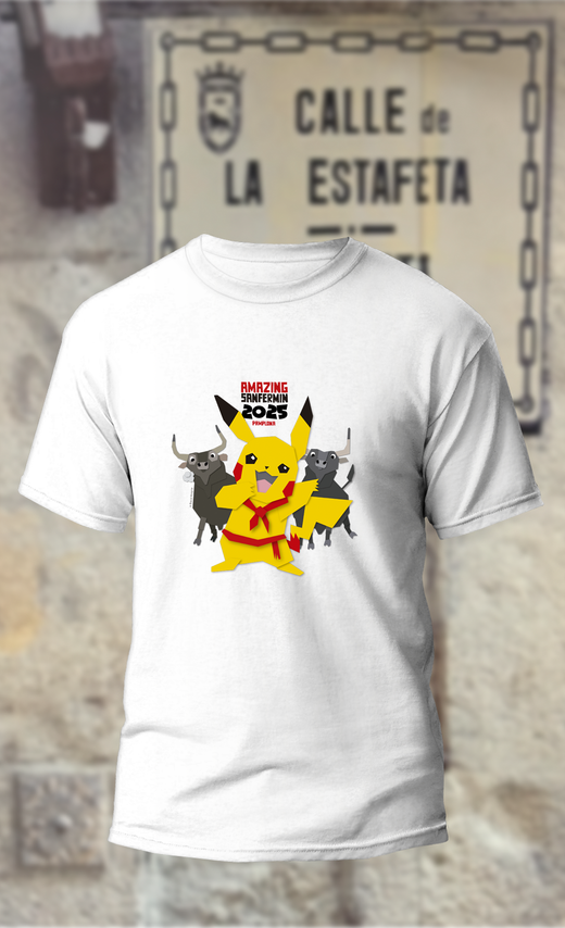 Camiseta Pikachu con toros