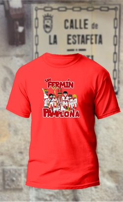 Camiseta playmobils vestidos de San Fermin