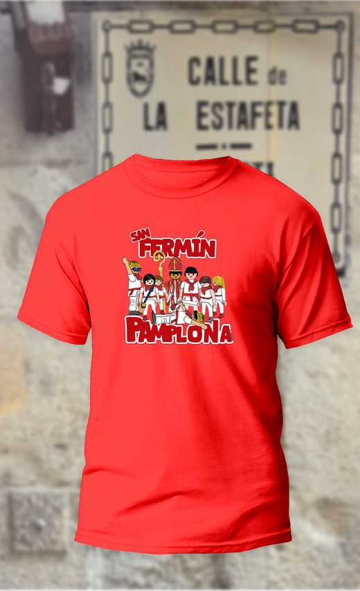 Camiseta playmobils vestidos de San Fermin