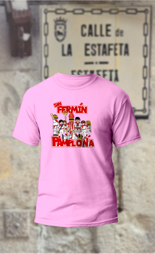 Camiseta playmobils vestidos de San Fermin