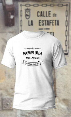 Camiseta texto negro Pamplona San Fermin Clothing Company