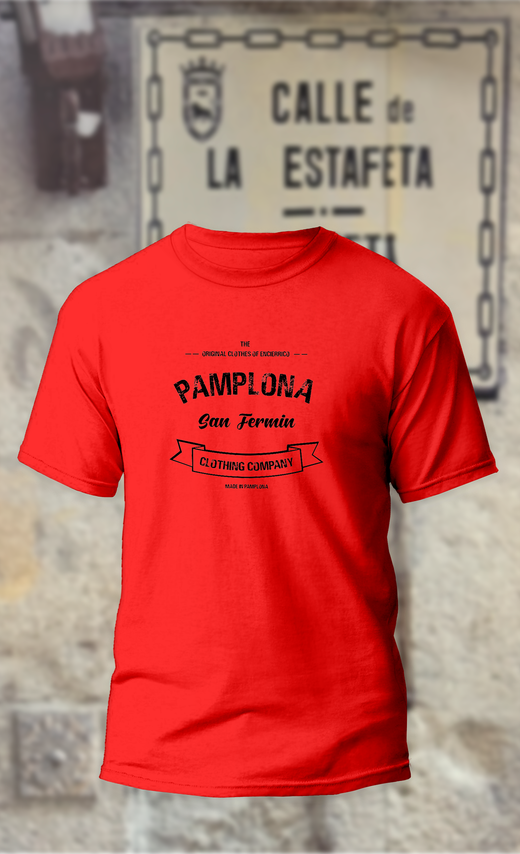 Camiseta texto negro Pamplona San Fermin Clothing Company