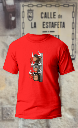 Camiseta tres toros en fila