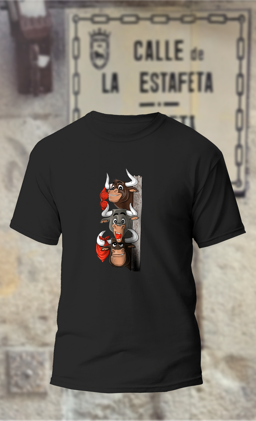 Camiseta tres toros en fila