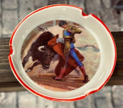 Cenicero Cerámica torero Rojo