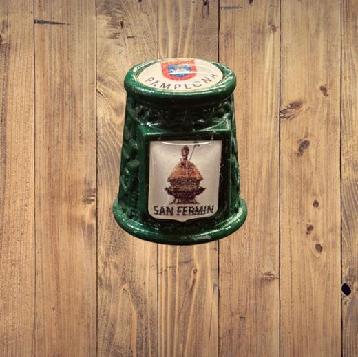 Dedal San Fermín y escudo Pamplona verde