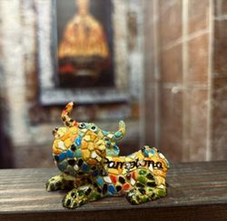 Figura Toro Tumbado Mosaico