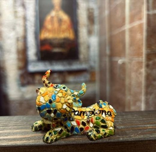 Figura Toro Tumbado Mosaico