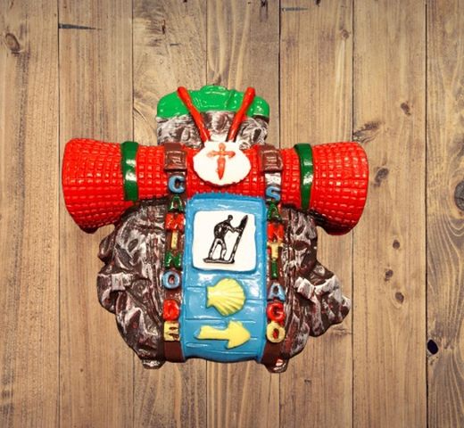 Imán Camino de Santiago mochila