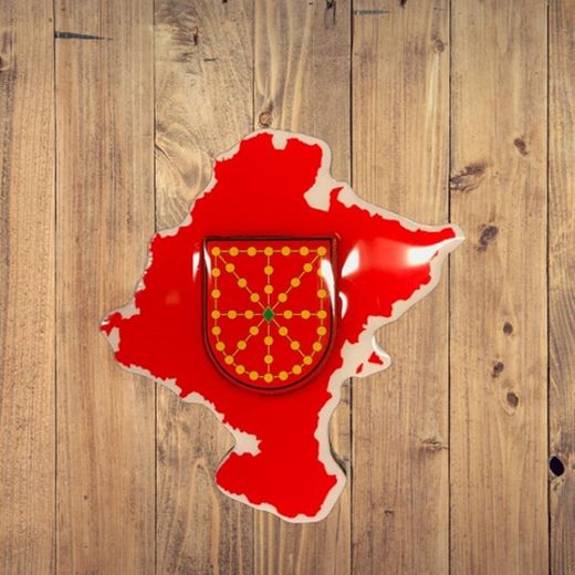 Imán silueta Navarra y escudo