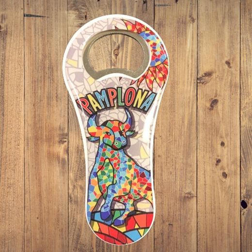 Imán abrebotellas toro mosaico