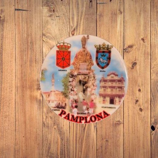 Imán Plato ceramica Pamplona