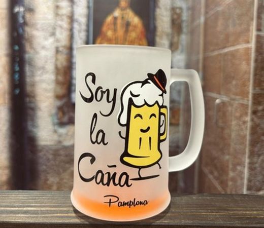 jarra de cerveza "soy la caña"