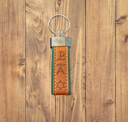 Llavero hierros ganaderias Marrón y verde