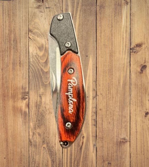 Navaja Pamplona efecto madera