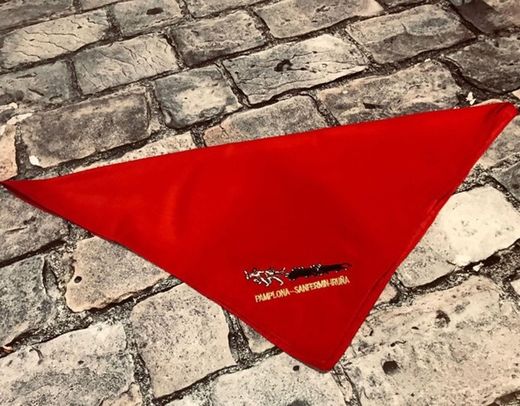 Pañuelo bordado "Encierro, San Fermin Pamplona"