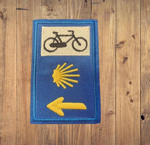 Parche camino de Santiago bicicleta