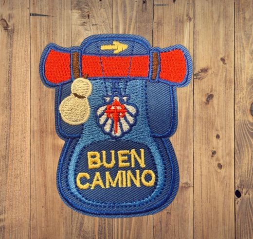 Parche camino de Santiago mochila
