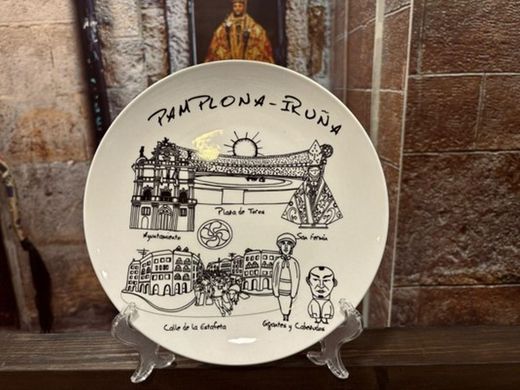 Plato Decorativo Pamplona Blanco&Negro