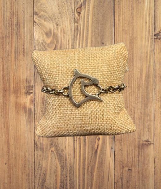 Pulseras de metal silueta caballo
