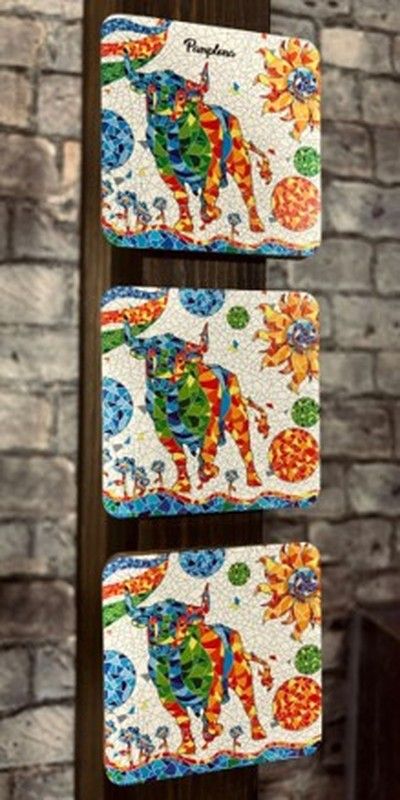 Set posa vasos x6 Toron mosaico