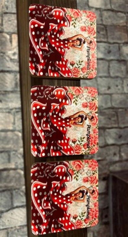 Set posa vasos Flamenca