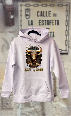 Sudadera cabeza de toro dorada medieval