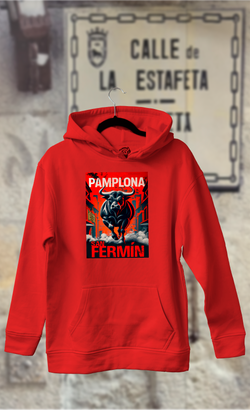 Sudadera calle Estafeta con toro