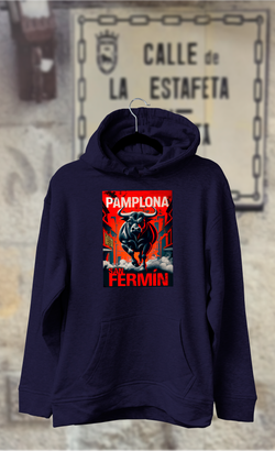 Sudadera calle Estafeta con toro