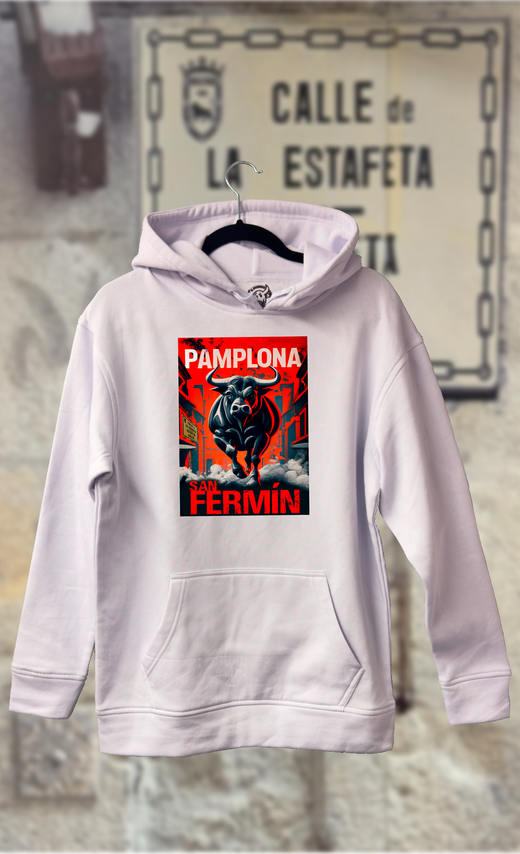Sudadera calle Estafeta con toro