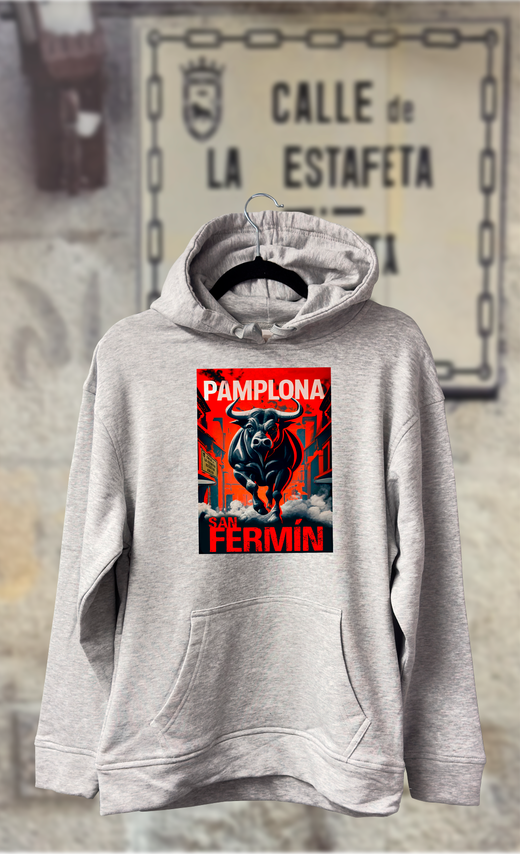 Sudadera calle Estafeta con toro