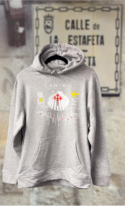 Sudadera Camino de Santiago con puntos de paso