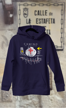 Sudadera Camino de Santiago con puntos de paso