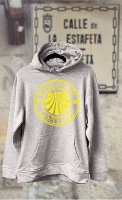 Sudadera camino de Santiago concha amarilla